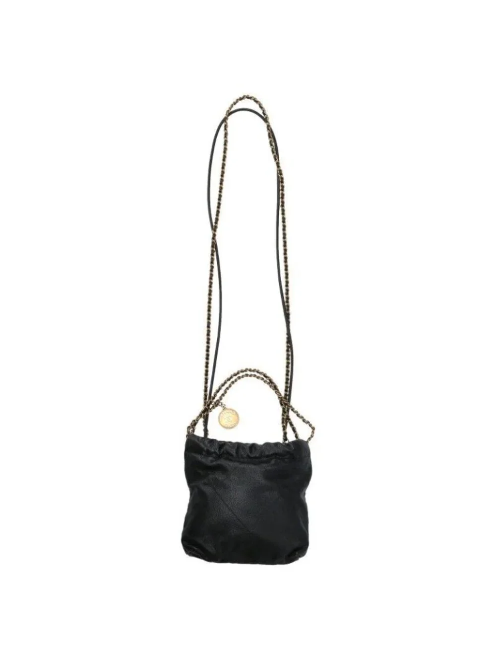 Chanel 22 Mini Cutout Logo Caviar Leather Chain Shoulder Bag